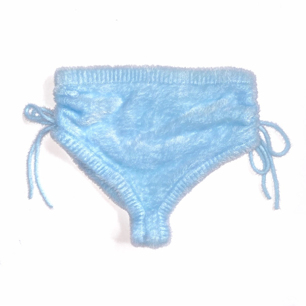 FOR LOVE AND LEMONS BLUE FIONA FUZZY SHORTS UNDIES